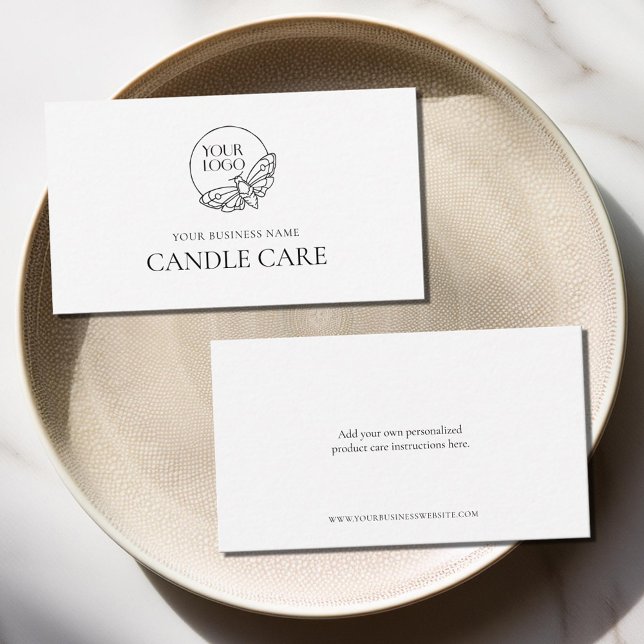 Cartão De Visita Instruções Mínimas Modernas de Tratamento de Produ (Criador carregado)