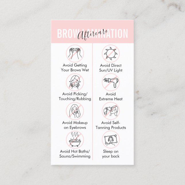 Cartão De Visita Instruções para Aconselhamento de Aleitamento de L (Verso)