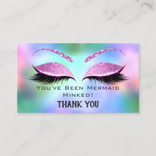 Cartão De Visita Instruções para tratamento Eyelash Holográfico