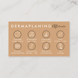 Cartão De Visita Instruções Pós Tratamento de Dermaplaning Marrom