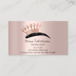 Cartão De Visita Instruções posteriores ao tratamento Rosa de logot