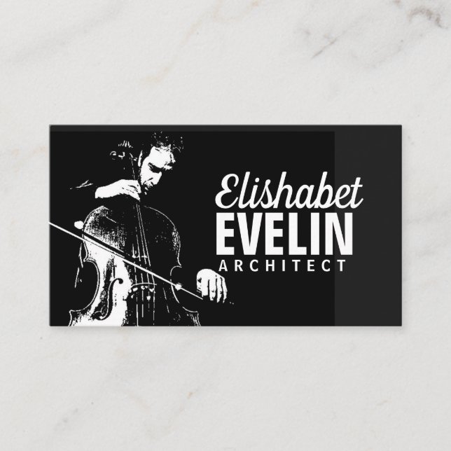 Cartão De Visita instrumento de corda cello 63irh (Frente)