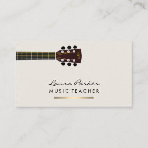 Cartão De Visita Instrumento de guitarra para professor de música