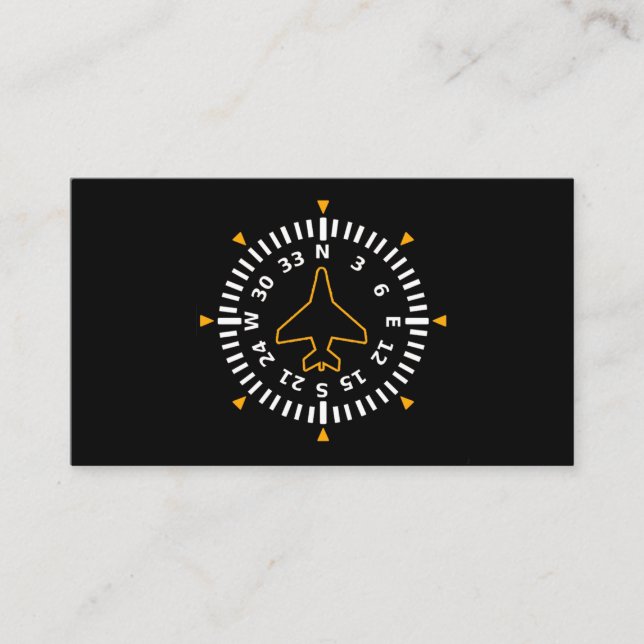 Cartão De Visita Instrumento de Voo de Compass de Aeronaves (Frente)