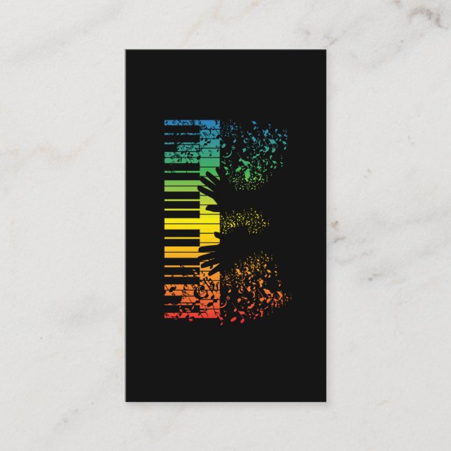 Cartão De Visita Instrumento do músico da música do presente do (Frente)