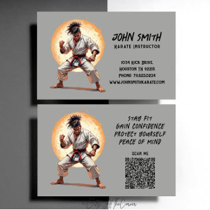 Cartão De Visita Instrutor de Artes Marciais Karate Taekwondo Judo