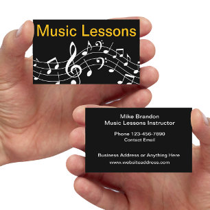 Cartão De Visita Instrutor de classe de lições de música