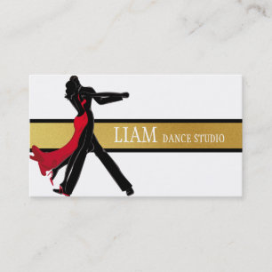 Cartão De Visita Instrutor de dança profissional, lições, Studio