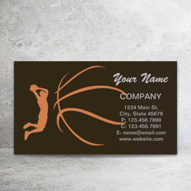Cartão De Visita Instrutor de esporte do treinador Athlete instruto (Basketball Athlete Business Card)