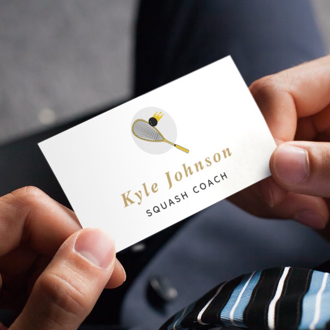 Cartão De Visita Instrutor de Esportes de Raquetball em Esquadrão E (Criador carregado)