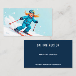 Cartão De Visita Instrutor de Esqui