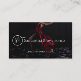 Cartão De Visita Instrutor de Estúdio de Dança Elegante