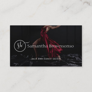 Cartão De Visita Instrutor de Estúdio de Dança Elegante