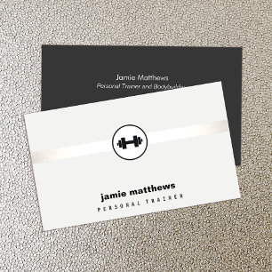 Cartão De Visita Instrutor de Malhação de logotipo do Personal Tr