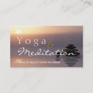 Cartão De Visita Instrutor de Meditação de Equilíbrio de IOGA Saúde