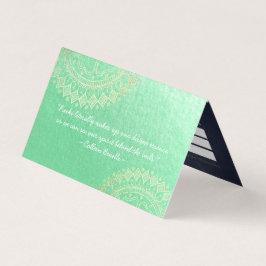 Cartão De Visita Instrutor de Meditação Yoga Dourada Lista de Preço