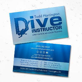 Cartão De Visita Instrutor de mergulho - Treinador de scuba