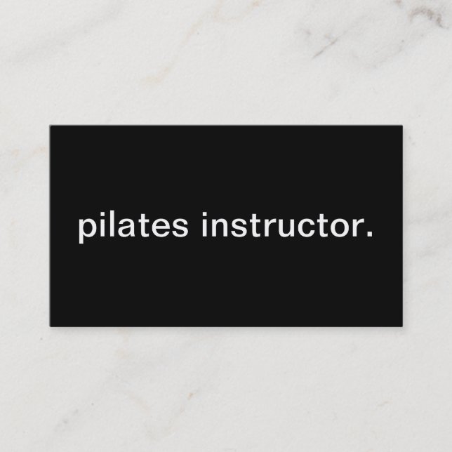 Cartão De Visita Instrutor de Pilates (Frente)