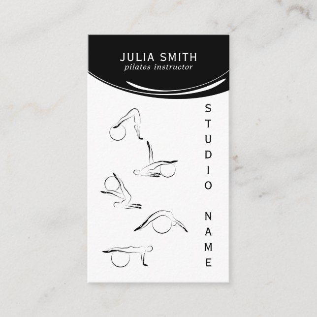 Cartão De Visita Instrutor de pilates (Frente)