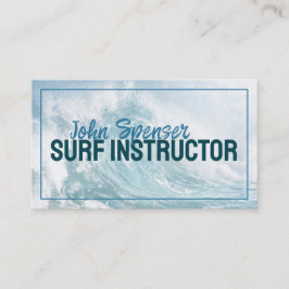 Cartão De Visita Instrutor de surfs Lições de Navegação Grande Onda