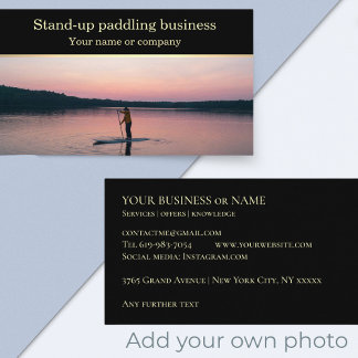 Cartão De Visita Instrutor de treinador SUP de manutenção