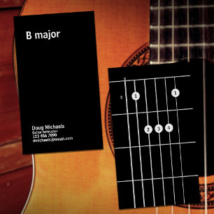 Cartão De Visita Instrutor de Violão B Major