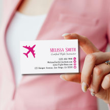 Instrutor de Voo de Avião Rosa Código QR Profissio