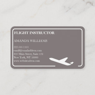 Cartão De Visita Instrutor de voo do avião moderno Jet