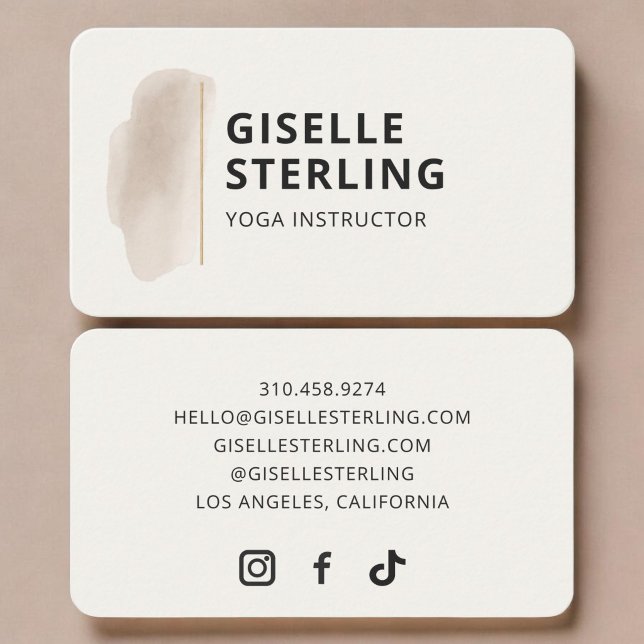 Cartão De Visita Instrutor de Yoga (Criador carregado)
