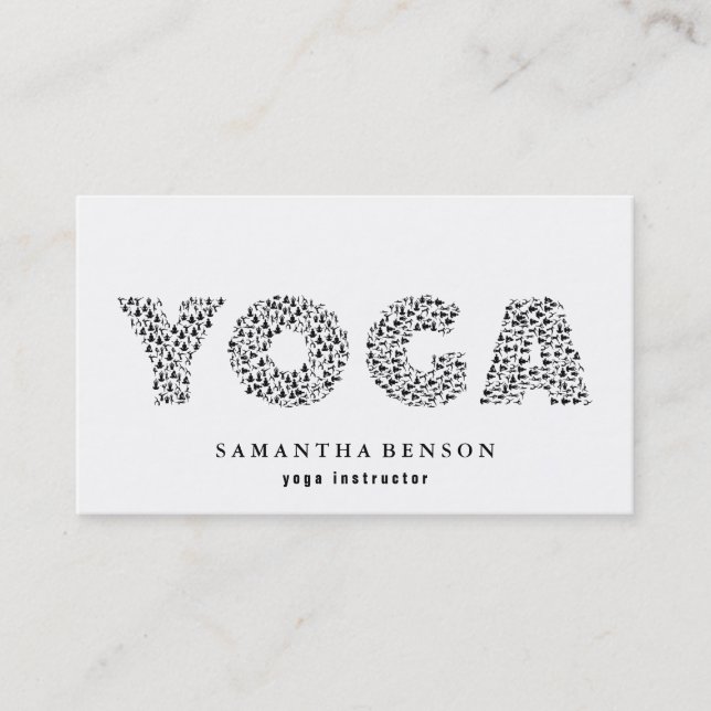 Cartão De Visita Instrutor de Yoga (Frente)