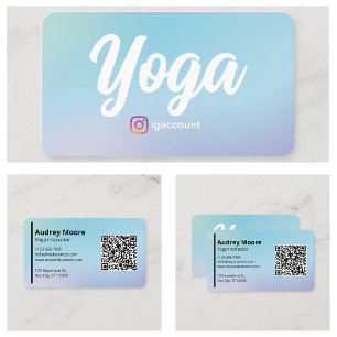 Cartão De Visita Instrutor de Yoga Estúdios de Yoga Profissional