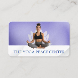 Cartão De Visita Instrutor de Yoga Fitness   Flor de Lótus