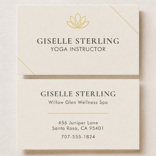 Cartão De Visita Instrutor de Yoga Lotus