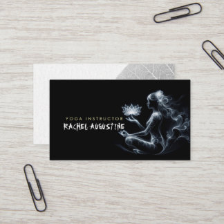 Cartão De Visita Instrutor de Yoga Lotus Pose de Meditação Névoa Ra