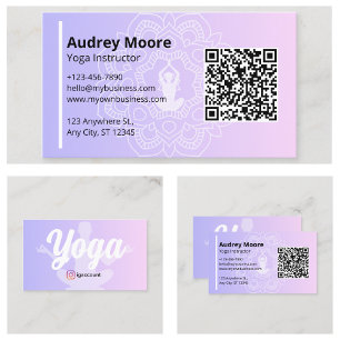 Cartão De Visita Instrutor de Yoga Mandala