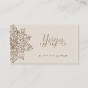 Cartão De Visita Instrutor de Yoga Mandala