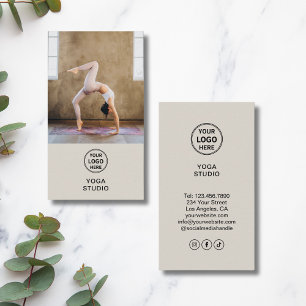 Cartão De Visita Instrutor de Yoga Professor Logotipo Personalizado