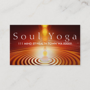 Cartão De Visita Instrutor de YOGA Saúde Espírito Meditação