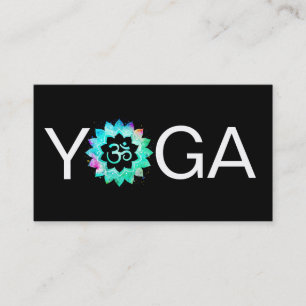 Cartão De Visita *~* Instrutor do professor Yoga OM Aum Lotus Manda