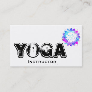 Cartão De Visita *~* Instrutor do professor Yoga OM Lotus Mandala