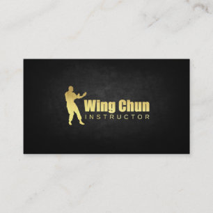 Cartão De Visita Instrutor Dourado do Wing Chun