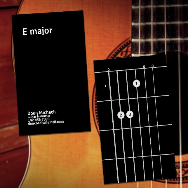 Cartão De Visita Instrutor E Major de Violão (Criador carregado)