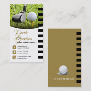 Cartão De Visita Instrutor Golf Lições de Golfe Profissionais D