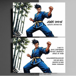 Cartão De Visita Instrutor Karate Martial Arts