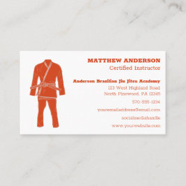 Cartão De Visita Instrutor Laranja Jiu Jitsu BJJ