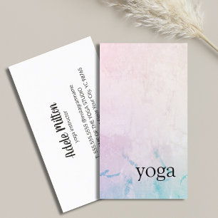 Cartão De Visita Instrutor Mínimo Elegante Pastel Yoga