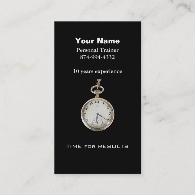 Cartão De Visita Instrutor pessoal (Frente)