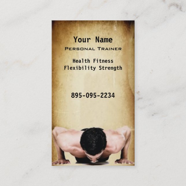 Cartão De Visita Instrutor pessoal (Frente)