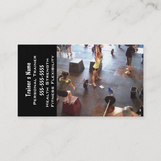 Cartão De Visita Instrutor pessoal (Frente)