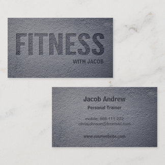 Cartão De Visita Instrutor pessoal da malhação concreta da